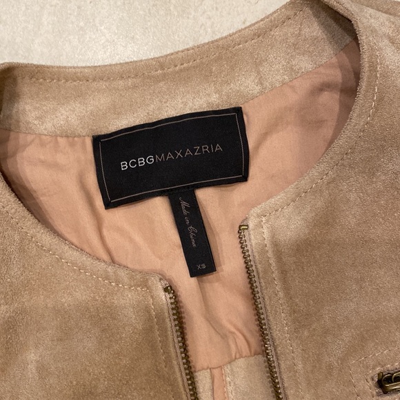 NWOT- BCBG FAUX SUEDE FRINGE BOLERO JACKET - Picture 3 of 5